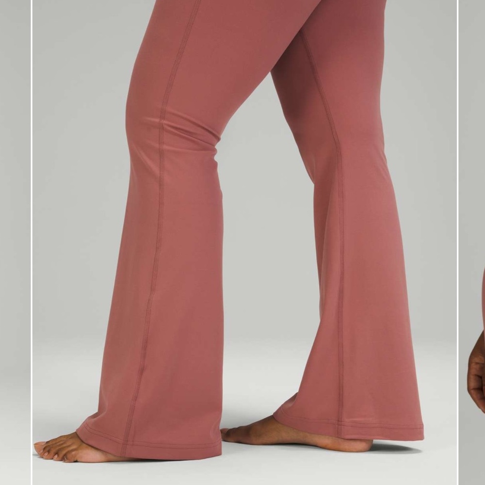 lululemon high rise flare groove pant pink leggings - 16 - plus size womens - Picture 2 of 7